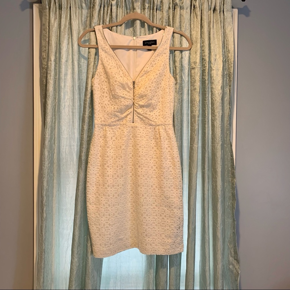 Lace Cocktail Dress with lining, and With Front and Back Zippers